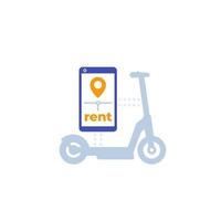 service de location de scooter, vector icon.eps