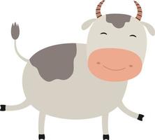 marrant vache dessin animé. vecteur