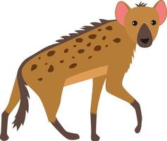 hyène drôle de dessin animé marchant vecteur