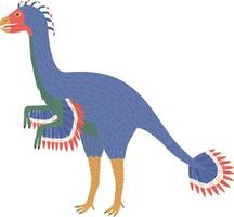 caudiptéryx dinosaure illustration vecteur