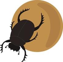 scarabée sur une Balle vecteur