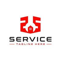 réparation un service illustration logo avec lettre s vecteur