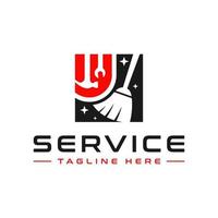 Accueil réparation un service illustration logo vecteur