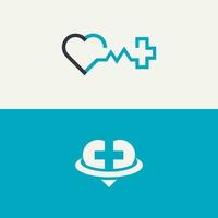 modèle de logo de soins cardiaques vecteur