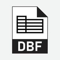dbf fichier les formats icône vecteur gratuit