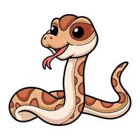 mignonne daboia Russelii serpent dessin animé vecteur