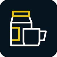 conception d'icône de vecteur de lait de café
