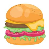 branché Hamburger concepts vecteur