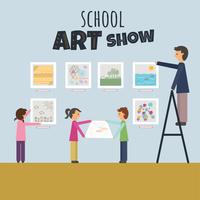 Exposition d'art scolaire vecteur