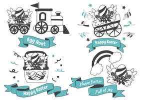 illustration vectorielle de Pâques pour bannière vecteur