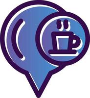 conception d'icône de vecteur d'emplacement de café