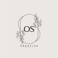 os beauté vecteur initiale logo art, écriture logo de initiale signature, mariage, mode, bijoux, boutique, floral et botanique avec Créatif modèle pour tout entreprise ou entreprise.