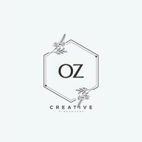 oz beauté vecteur initiale logo art, écriture logo de initiale signature, mariage, mode, bijoux, boutique, floral et botanique avec Créatif modèle pour tout entreprise ou entreprise.