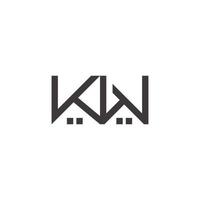 lettre kw Facile géométrique ligne réel biens symbole logo vecteur