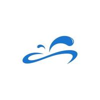 motion splash eau piscine courbes design simple symbole logo vecteur