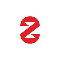 lettre z Facile géométrique traverser conception logo vecteur