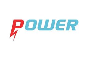eps10 Puissance logo conception. électrique énergie logotype symbole isolé sur blanc Contexte vecteur