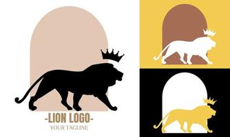 Lion icône conception vecteur illustration. Lion logos concept