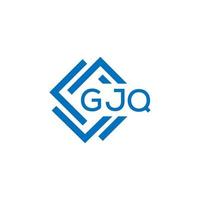 gjq lettre logo conception sur blanc Contexte. gjq Créatif cercle lettre logo concept. gjq lettre conception. vecteur