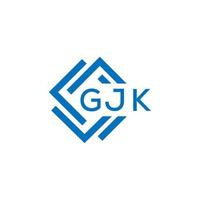 gjk lettre logo conception sur blanc Contexte. gjk Créatif cercle lettre logo concept. gjk lettre conception. vecteur