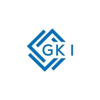 gki lettre logo conception sur blanc Contexte. gki Créatif cercle lettre logo concept. gki lettre conception. vecteur