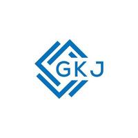 gkj lettre logo conception sur blanc Contexte. gkj Créatif cercle lettre logo concept. gkj lettre conception. vecteur