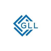 gll lettre logo conception sur blanc Contexte. gll Créatif cercle lettre logo concept. gll lettre conception. vecteur
