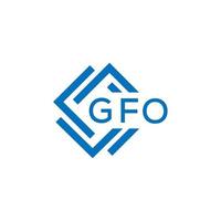 gfo lettre logo conception sur blanc Contexte. gfo Créatif cercle lettre logo concept. gfo lettre conception. vecteur