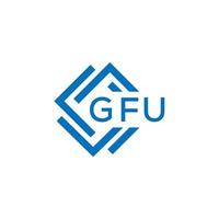 gfu lettre logo conception sur blanc Contexte. gfu Créatif cercle lettre logo concept. gfu lettre conception. vecteur