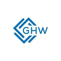 ghw lettre logo conception sur blanc Contexte. ghw Créatif cercle lettre logo concept. ghw lettre conception. vecteur