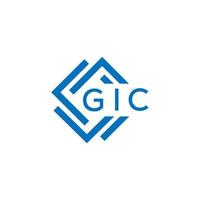 gic lettre logo conception sur blanc Contexte. gic Créatif cercle lettre logo concept. gic lettre conception. vecteur