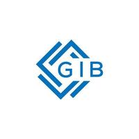 gib lettre logo conception sur blanc Contexte. gib Créatif cercle lettre logo concept. gib lettre conception. vecteur