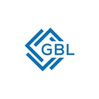 gbl lettre logo conception sur blanc Contexte. gbl Créatif cercle lettre logo concept. gbl lettre conception. vecteur