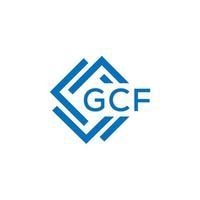 gcf lettre logo conception sur blanc Contexte. gcf Créatif cercle lettre logo concept. gcf lettre conception. vecteur