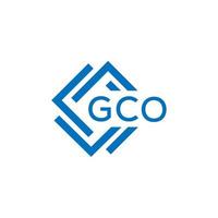 gco lettre logo conception sur blanc Contexte. gco Créatif cercle lettre logo concept. gco lettre conception. vecteur