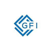gfi lettre logo conception sur blanc Contexte. gfi Créatif cercle lettre logo concept. gfi lettre conception. vecteur