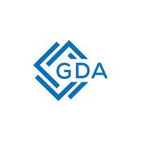 gda lettre logo conception sur blanc Contexte. gda Créatif cercle lettre logo concept. gda lettre conception. vecteur