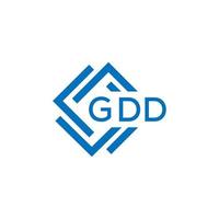 gdd lettre logo conception sur blanc Contexte. gdd Créatif cercle lettre logo concept. gdd lettre conception. vecteur