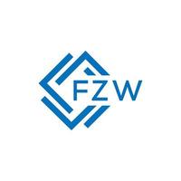 fzw lettre logo conception sur blanc Contexte. fzw Créatif cercle lettre logo concept. fzw lettre conception. vecteur