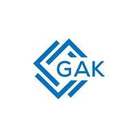 gak lettre logo conception sur blanc Contexte. gak Créatif cercle lettre logo concept. gak lettre conception. vecteur