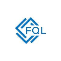 fql lettre logo conception sur blanc Contexte. fql Créatif cercle lettre logo concept. fql lettre conception. vecteur