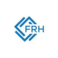 frh lettre logo conception sur blanc Contexte. frh Créatif cercle lettre logo concept. frh lettre conception. vecteur