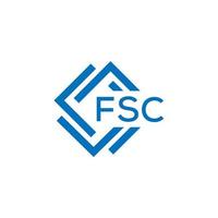 fsc Créatif cercle lettre logo concept. fsc lettre conception.fsc lettre logo conception sur blanc Contexte. fsc Créatif cercle lettre logo concept. fsc lettre conception. vecteur