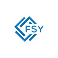 fsy lettre logo conception sur blanc Contexte. fsy Créatif cercle lettre logo concept. fsy lettre conception. vecteur