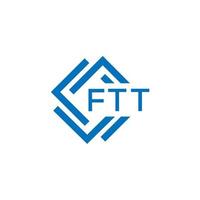 ftt lettre logo conception sur blanc Contexte. ftt Créatif cercle lettre logo concept. ftt lettre conception. vecteur