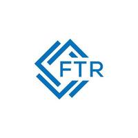 ftr lettre logo conception sur blanc Contexte. ftr Créatif cercle lettre logo concept. ftr lettre conception. vecteur