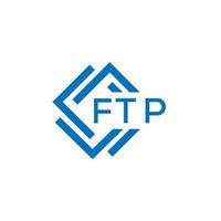 ftp lettre logo conception sur blanc Contexte. ftp Créatif cercle lettre logo concept. ftp lettre conception. vecteur