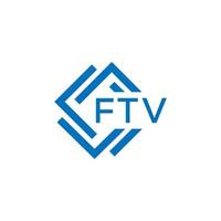 ftv Créatif cercle lettre logo concept. ftv lettre conception. vecteur