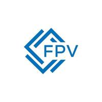 fpv lettre logo conception sur blanc Contexte. fpv Créatif cercle lettre logo concept. fpv lettre conception. vecteur