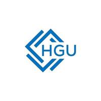 hgu lettre logo conception sur blanc Contexte. hgu Créatif cercle lettre logo concept. hgu lettre conception. vecteur